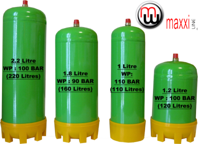 MaxxiLine disposable argon gas bottles